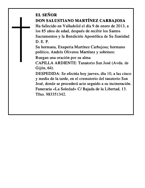 Don Salustiano Martínez Carbajosa