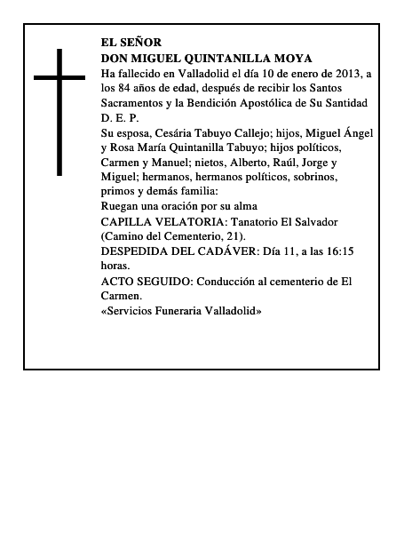 Don Miguel Quintanilla Moya