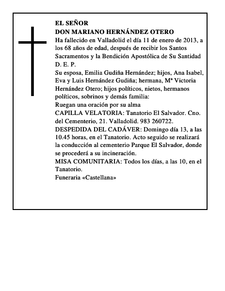 Don Mariano Hernández Otero