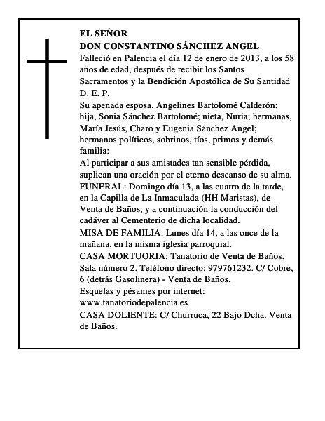 Don Constantino Sánchez Angel