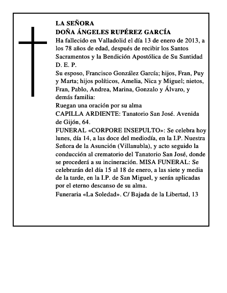 Doña Ángeles Rupérez García