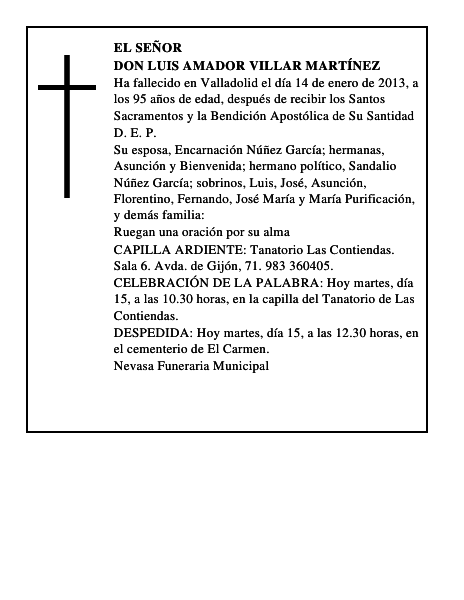 Don Luis Amador Villar Martínez