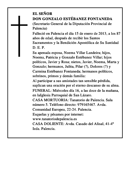 Don Gonzalo Estébanez Fontaneda