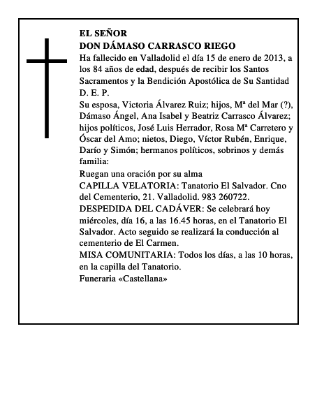 Don Dámaso Carrasco Riego