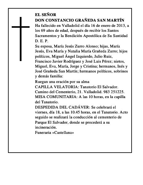 Don Constancio Grañeda San Martín