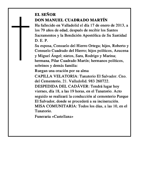 Don Manuel Cuadrado Martín
