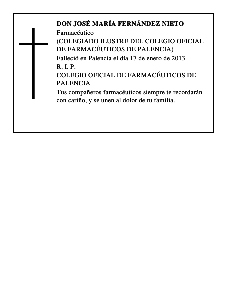 Don José María Fernández Nieto