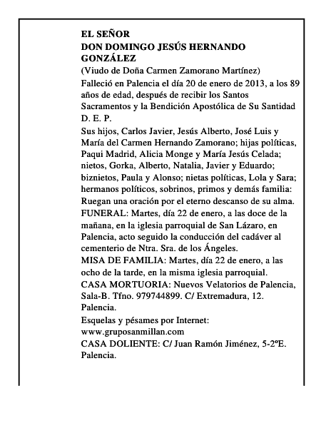 Don Domingo Jesús Hernando González