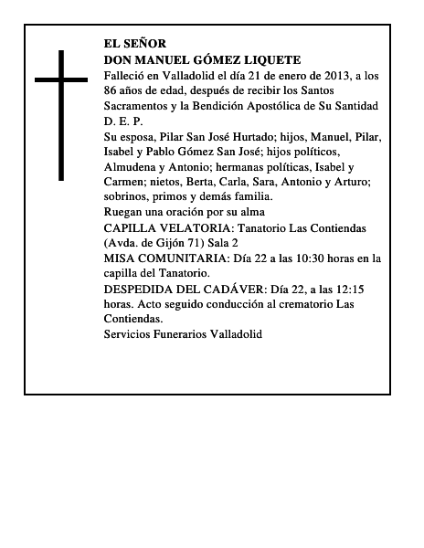 Don Manuel Gómez Liquete