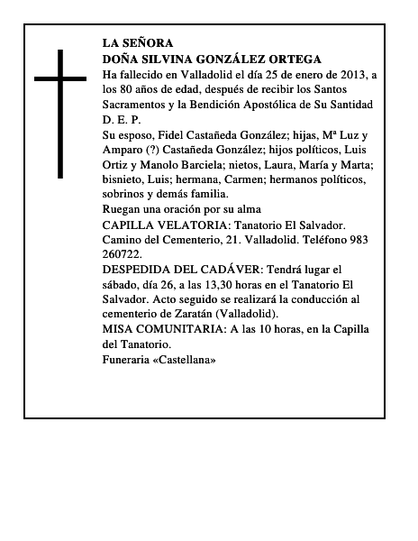 Doña Silvina González Ortega