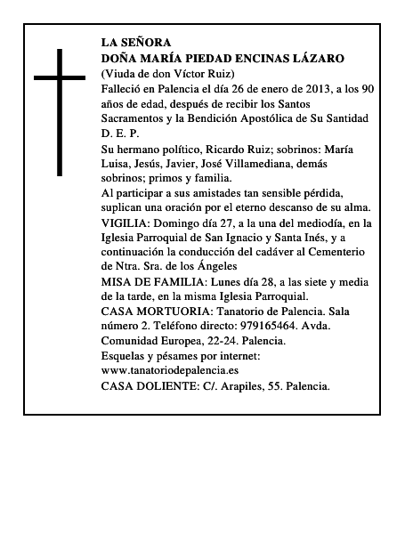 Doña María Piedad Encinas Lázaro