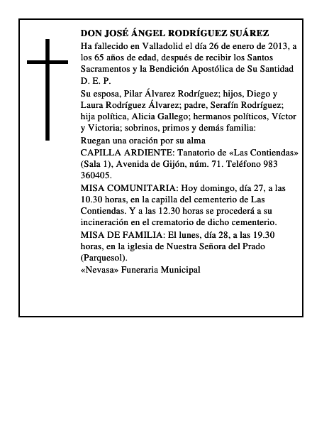 Don José Ángel Rodríguez Suárez