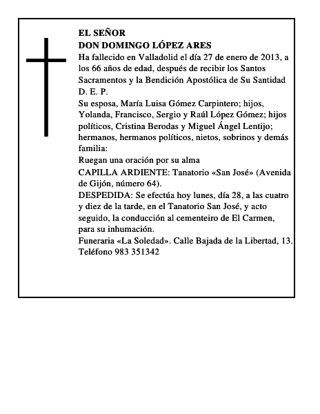 Don Domingo López Ares