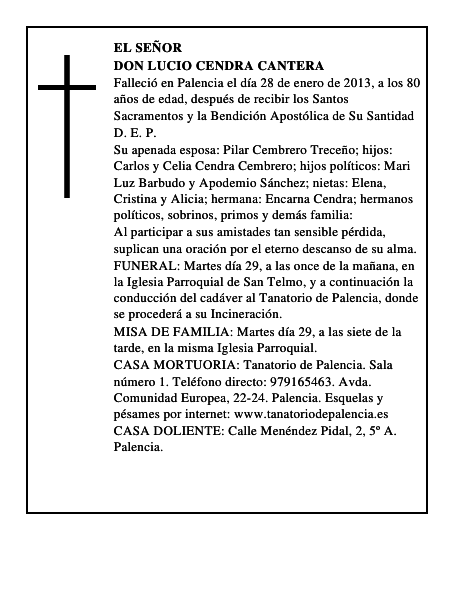 Don Lucio Cendra Cantera