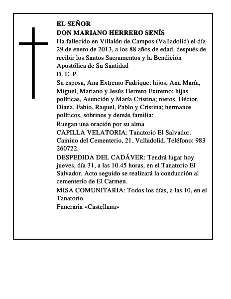 Don Mariano Herrero Senís