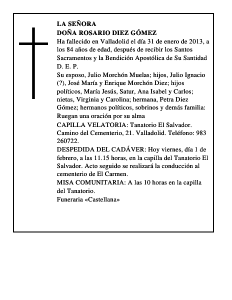 Doña Rosario Diez Gómez