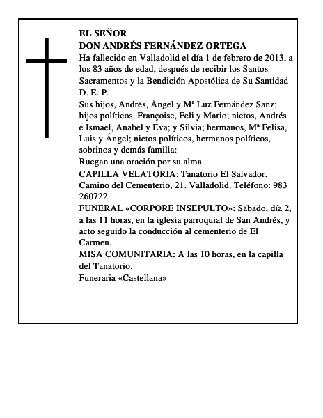 Don Andrés Fernández Ortega