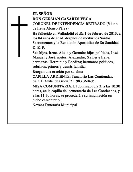 Don Germán Casares Vega