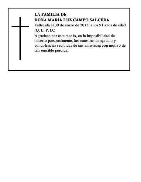 Doña María Luz Campo Salceda