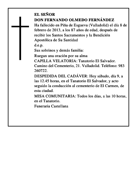 Don Fernando Olmedo Fernández