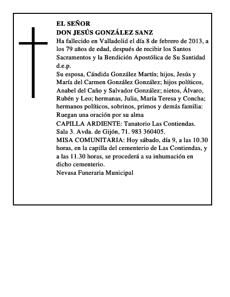 Don Jesús González Sanz