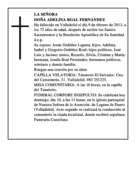 Doña Adelina Boal Fernández