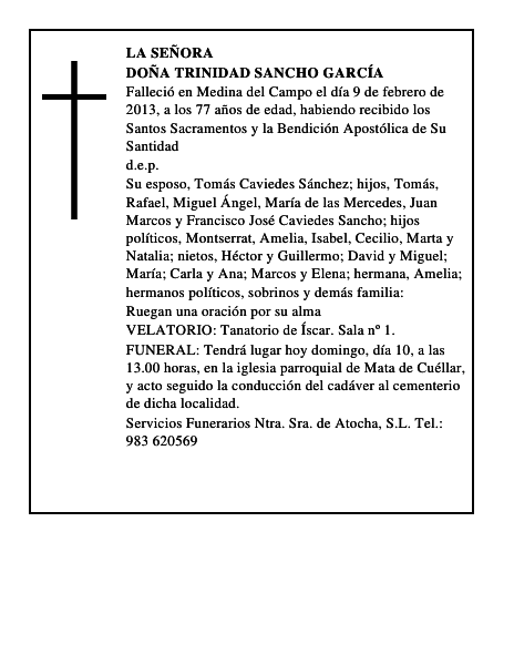Doña Trinidad Sancho García