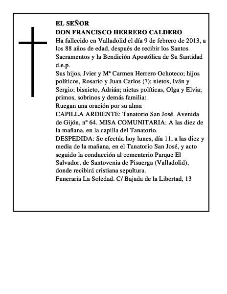 Don Francisco Herrero Caldero