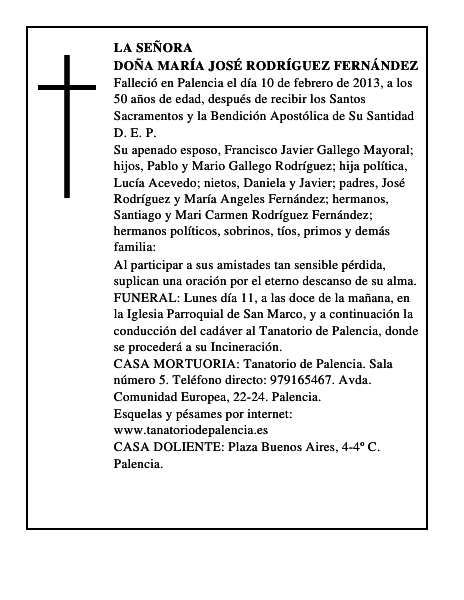 Doña María José Rodríguez Fernández