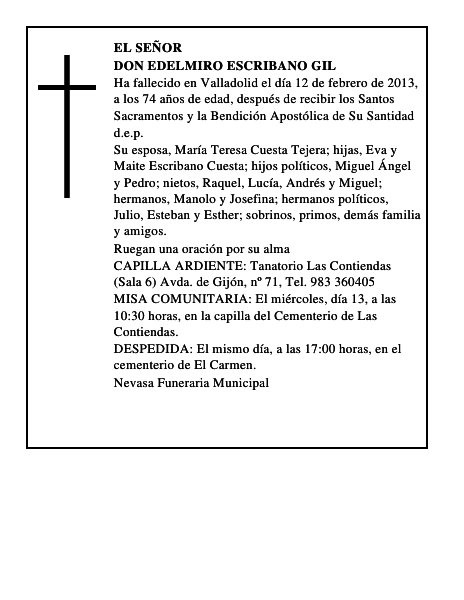 Don Edelmiro Escribano Gil