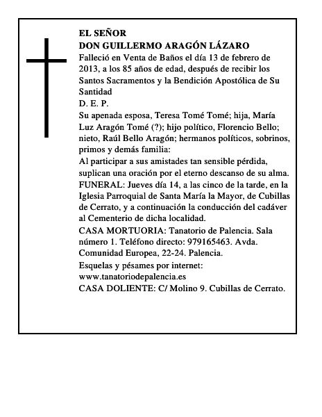 Don Guillermo Aragón Lázaro