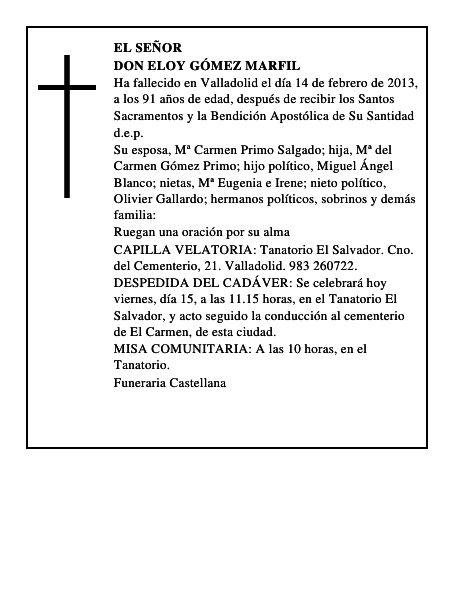 Don Eloy Gómez Marfil