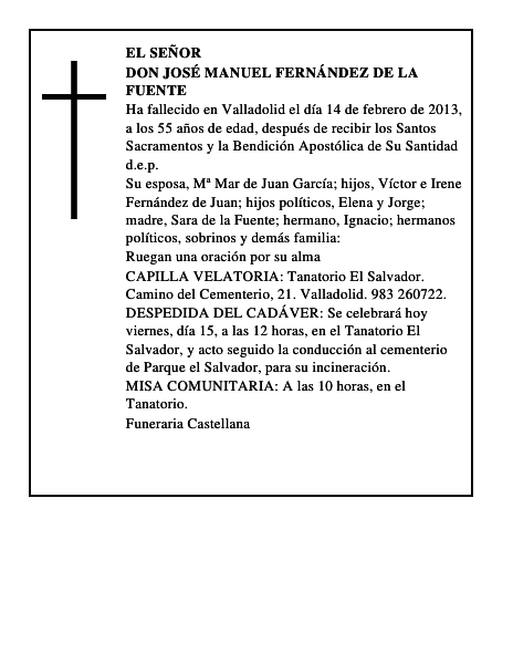 Don José Manuel Fernández de la Fuente