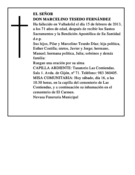 Don Marcelino Tesedo Fernández