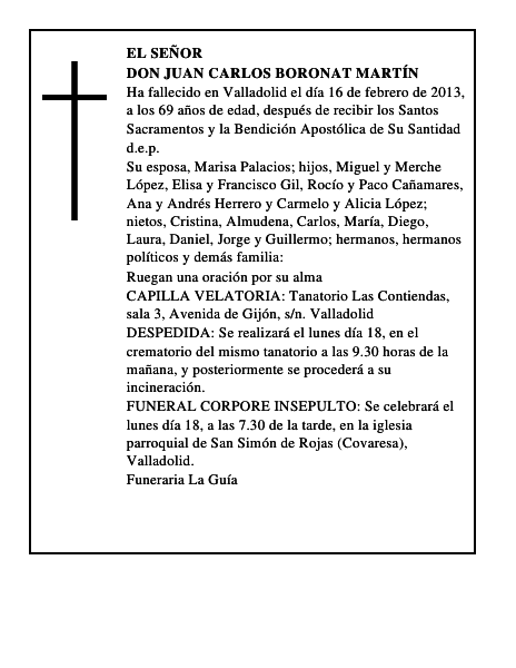 Don Juan Carlos Boronat Martín