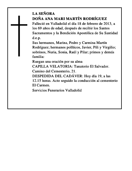Doña Ana Mari Martín Rodríguez
