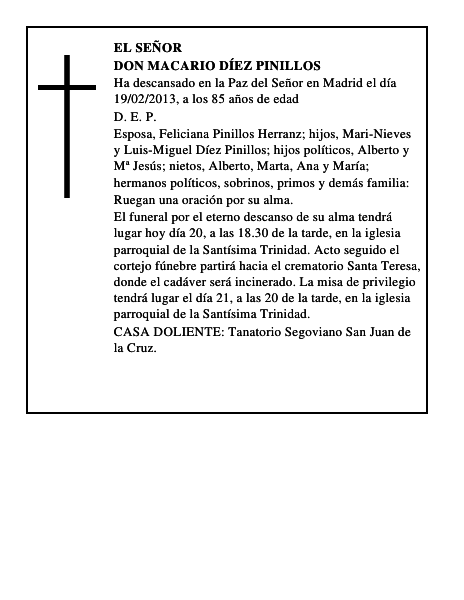 Don Macario Díez Pinillos