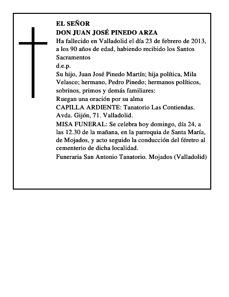 Don Juan José Pinedo Arza