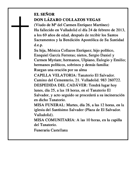 Don Lázaro Collazos Vegas
