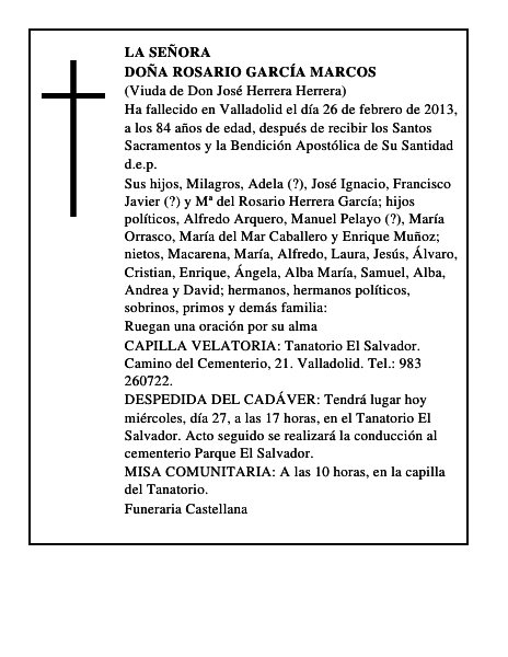 Doña Rosario García Marcos