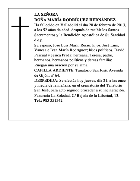 Doña María Rodríguez Hernández