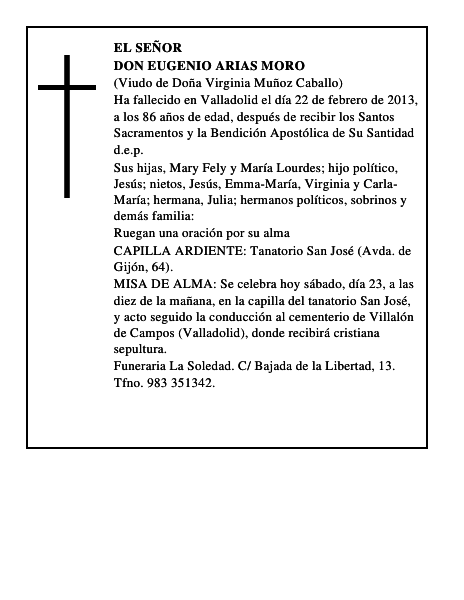 Don Eugenio Arias Moro