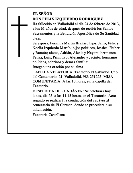 Don Félix Izquierdo Rodríguez