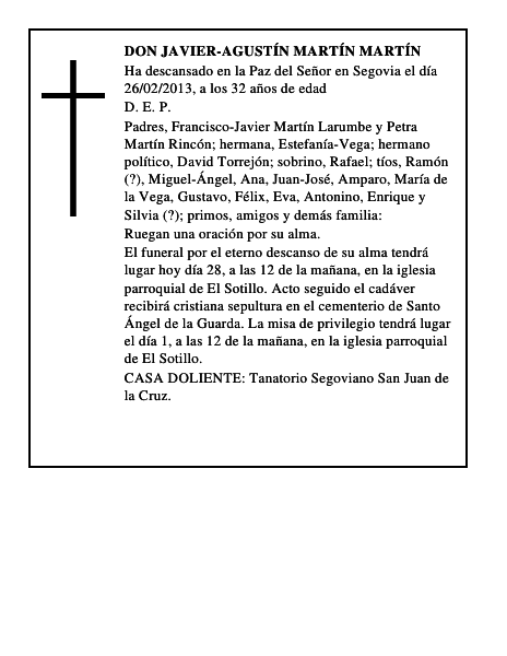 Don Javier-Agustín Martín Martín