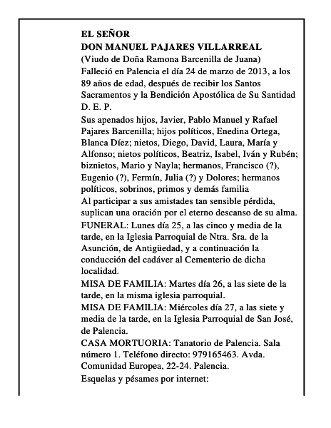 Don Manuel Pajares Villarreal