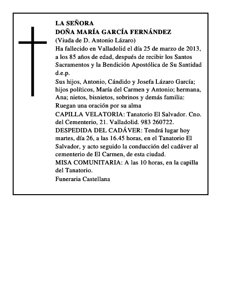 Doña María García Fernández