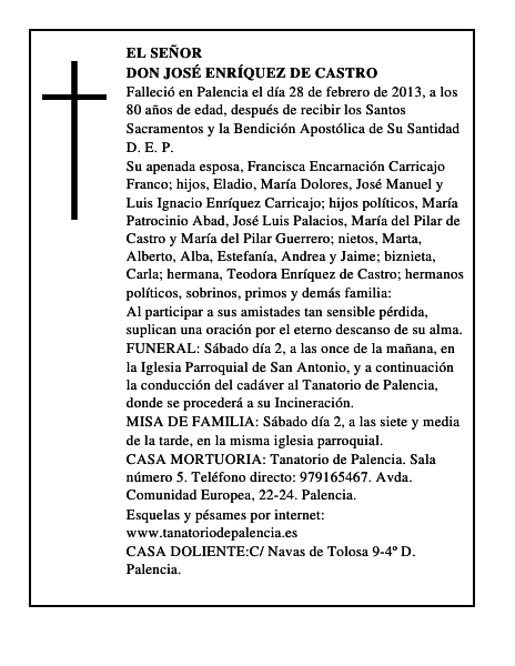Don José Enríquez de Castro