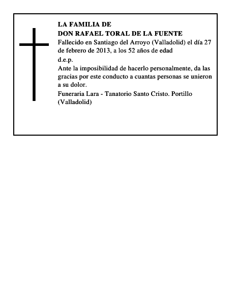 Don Rafael Toral de la Fuente