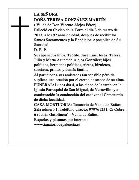 Doña Teresa González Martín