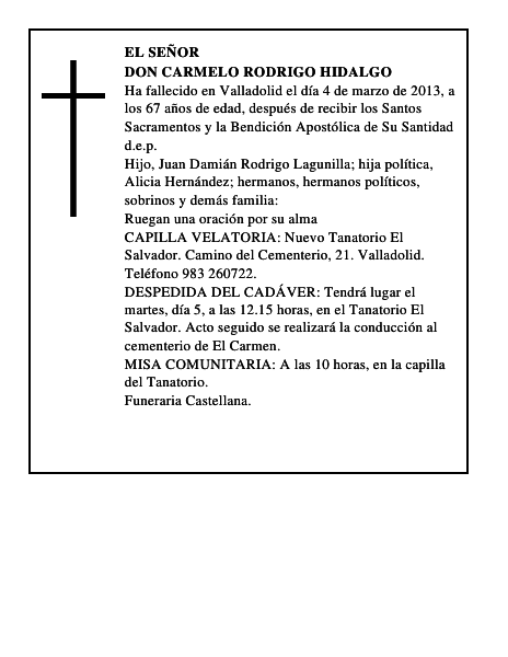 Don Carmelo Rodrigo Hidalgo